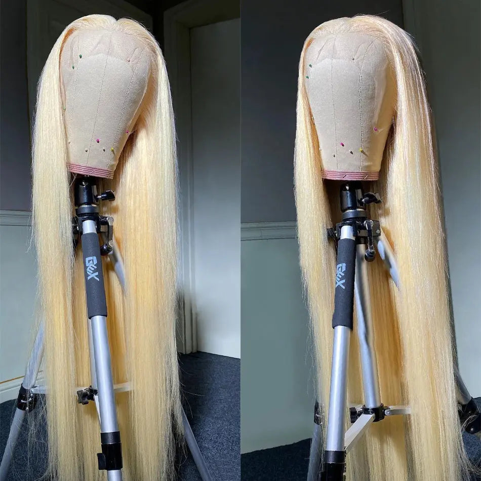 Brazilian 613 Blonde Wig, 13x6 HD Lace Frontal Front Human Hair Long