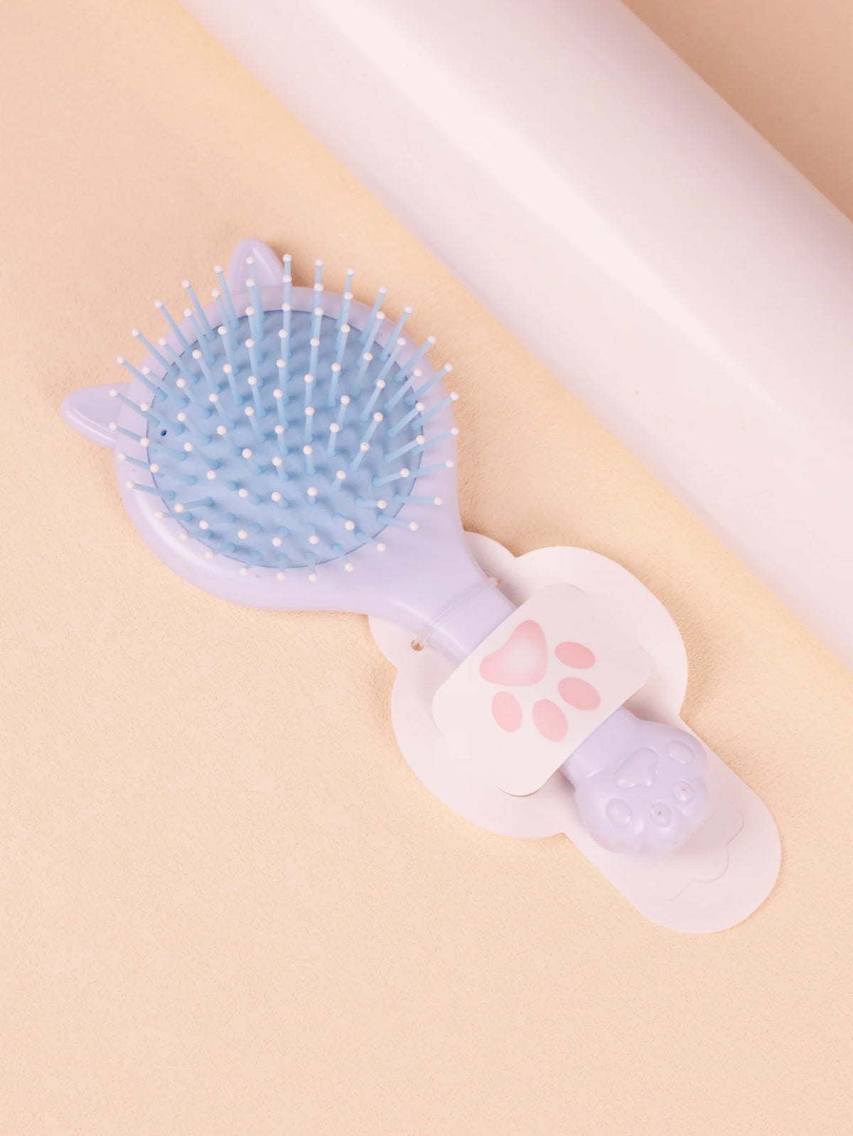 Portable Kawaii Cat Shaped Anti-Static Airbag with Mirror Comb, Salon Hair Styling Airbag Mirror Comb
