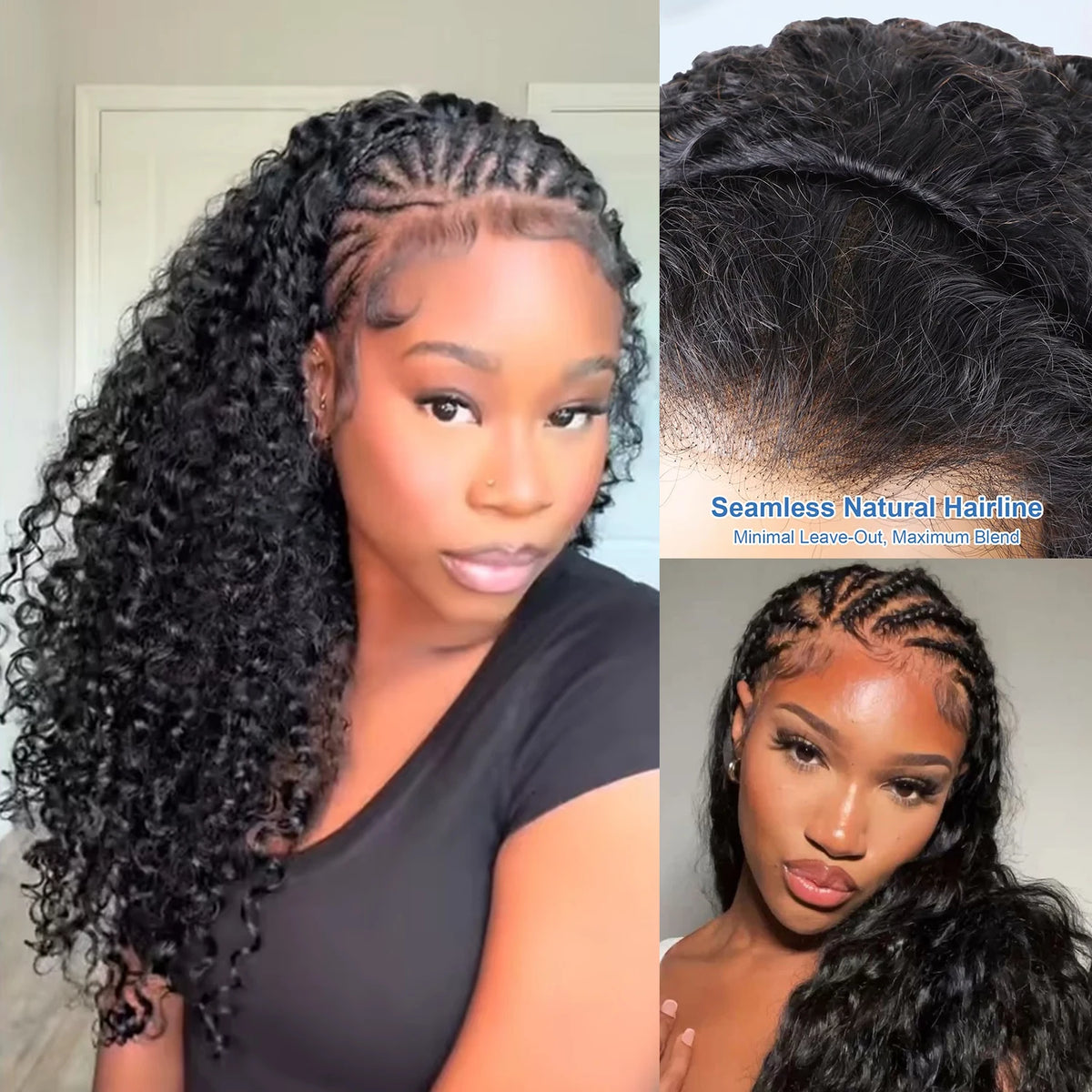 180% Half Wigs Human Hair Kinky Straight Machine Made Upgrade in Drawstring