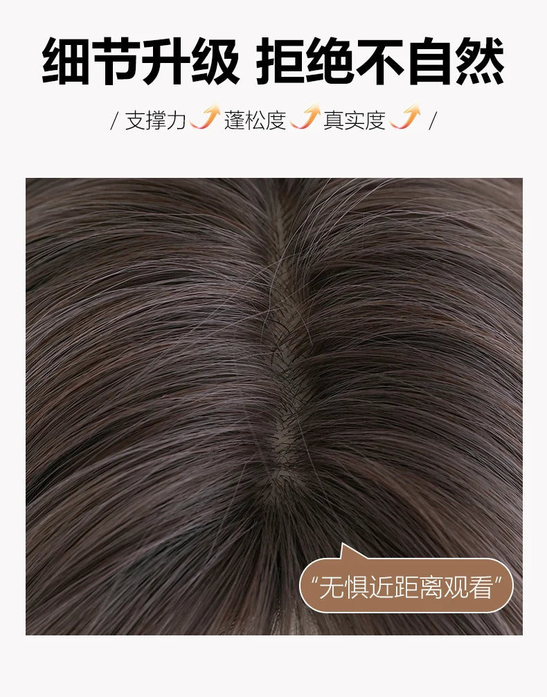 Elegant Wigs Long Straight Gray Purple Curtain Bangs Heat Resistant Synthetic Layered