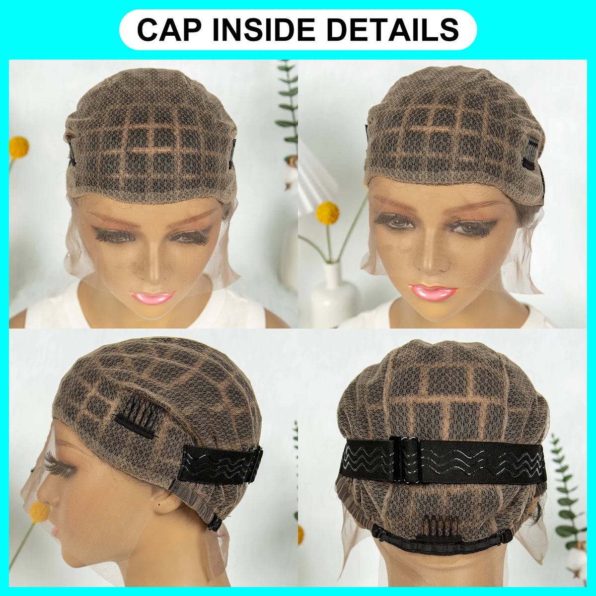Braiding Wig Cap for Crochet Braids, Pre-Parted with Baby Hair, Goddess Braids