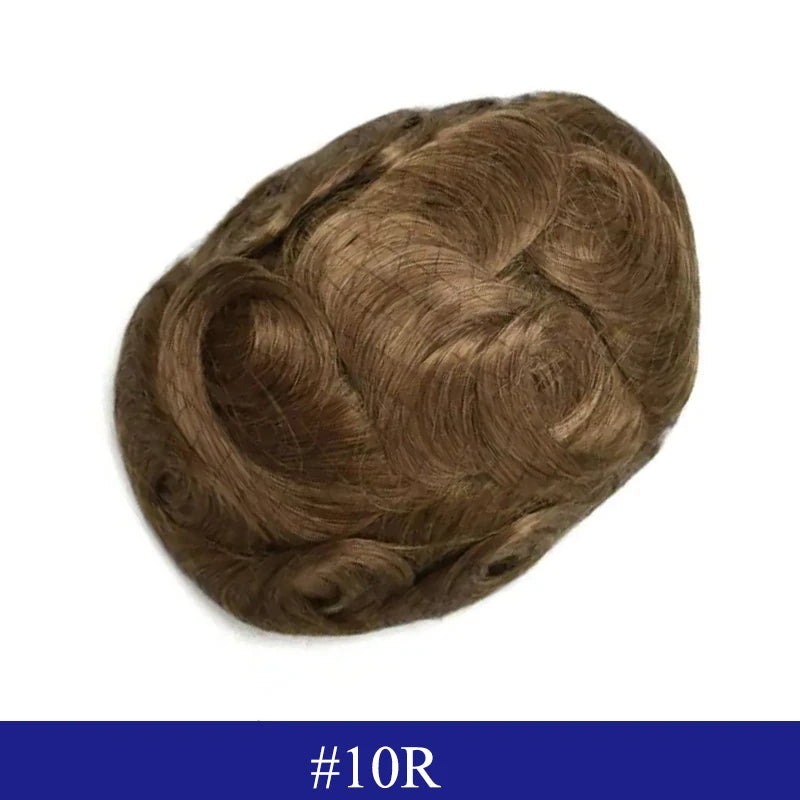 Swiss Lace Toupee Ultra Delicate AIR-Lace Male Hair Prosthesis Breathable 90 Density Hair Toupee Men Full Lace Men's Wig