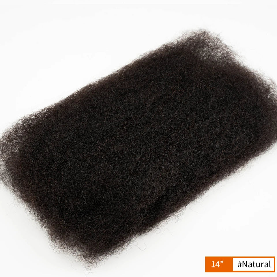 Remy Afro Kinky Curly Bulk Human Hair for Braiding, 50g/pc, Natural Colour, No Weft