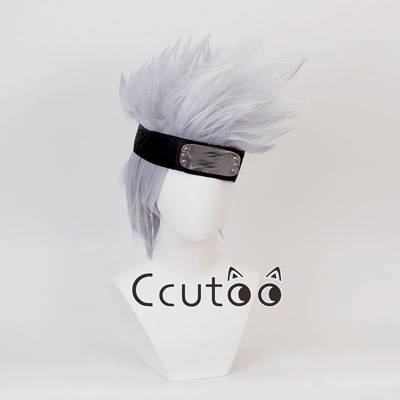 Silver Grey Layered Short Synthetic Cosplay Wig