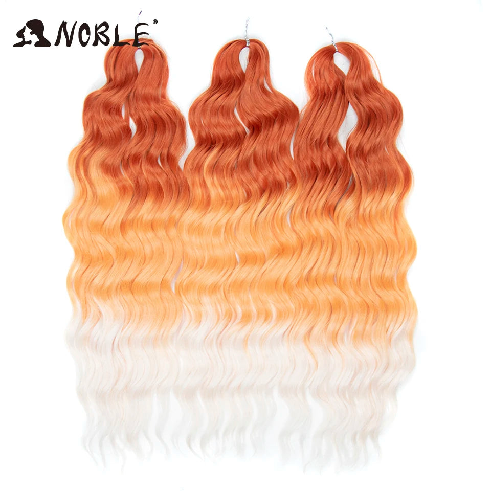 Synthetic Loose Deep Wave 24" Braiding Hair Extensions Water Braid Ombre Blonde