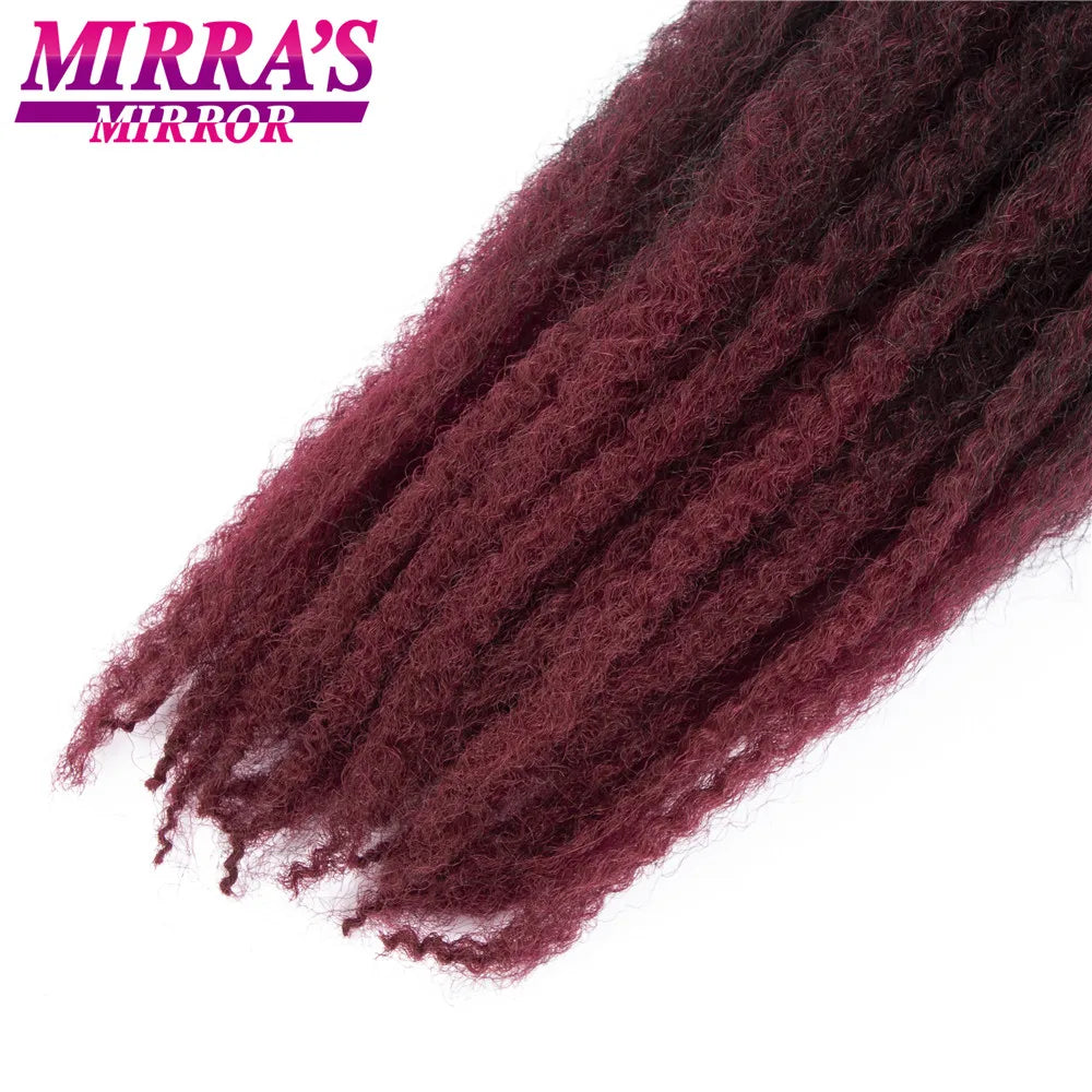 Marley Twist Braiding Hair 18/24 Afro Kinky Curly Faux Locs Crochet Synthetic