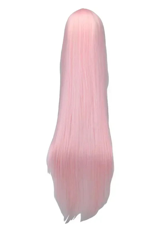 Long Straight Cosplay Wig Black Purple Red Pink Blue Dark Brown Cm
