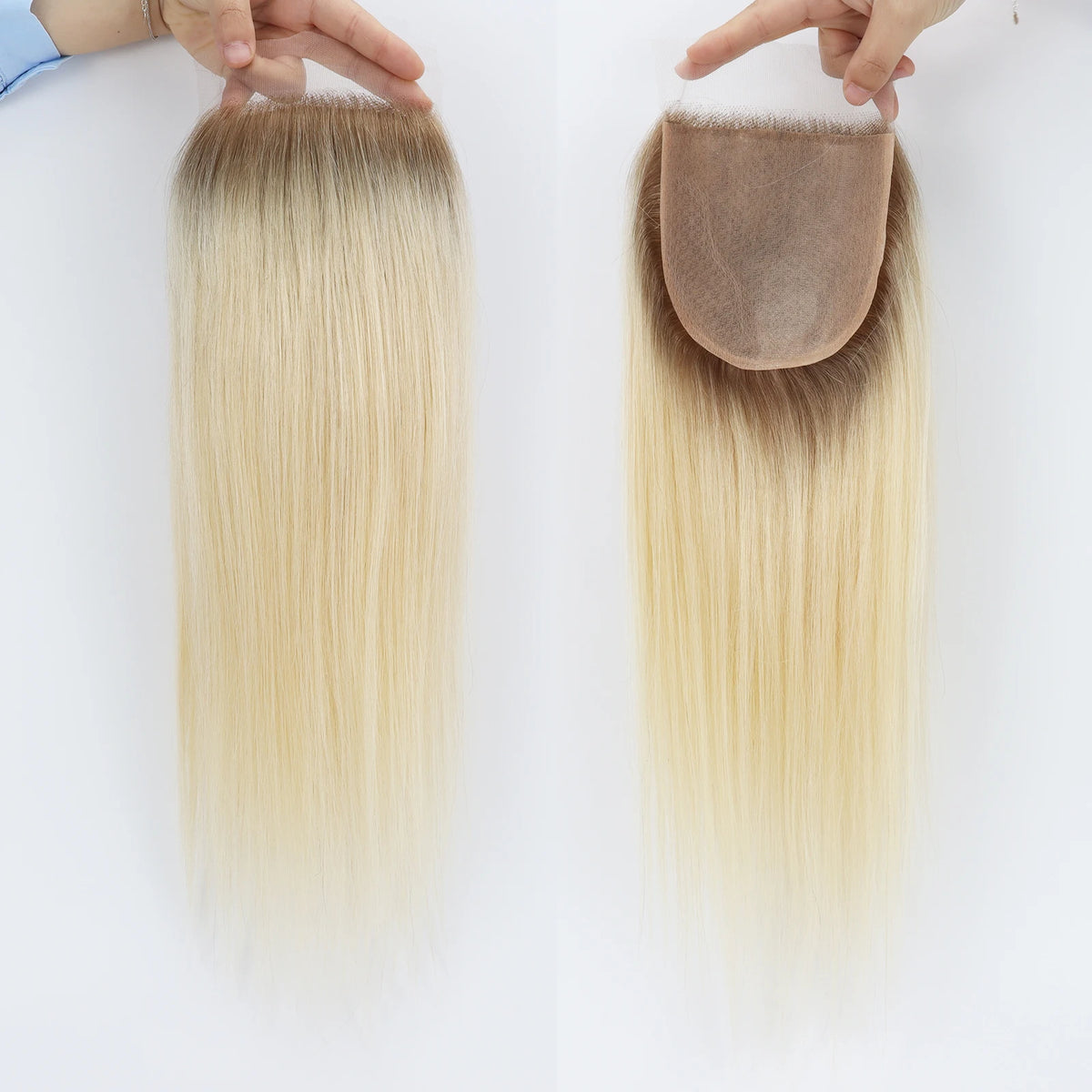2/613 Ombre Light Blonde Topper Lace Front Real Remy Human Hair Toupee