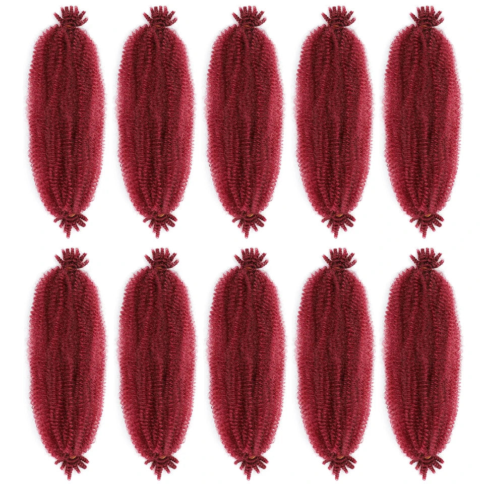 1-8 Packs Afro Twist Springy Marley Braiding Hair Pre-separated Kinkys Bulk Locs