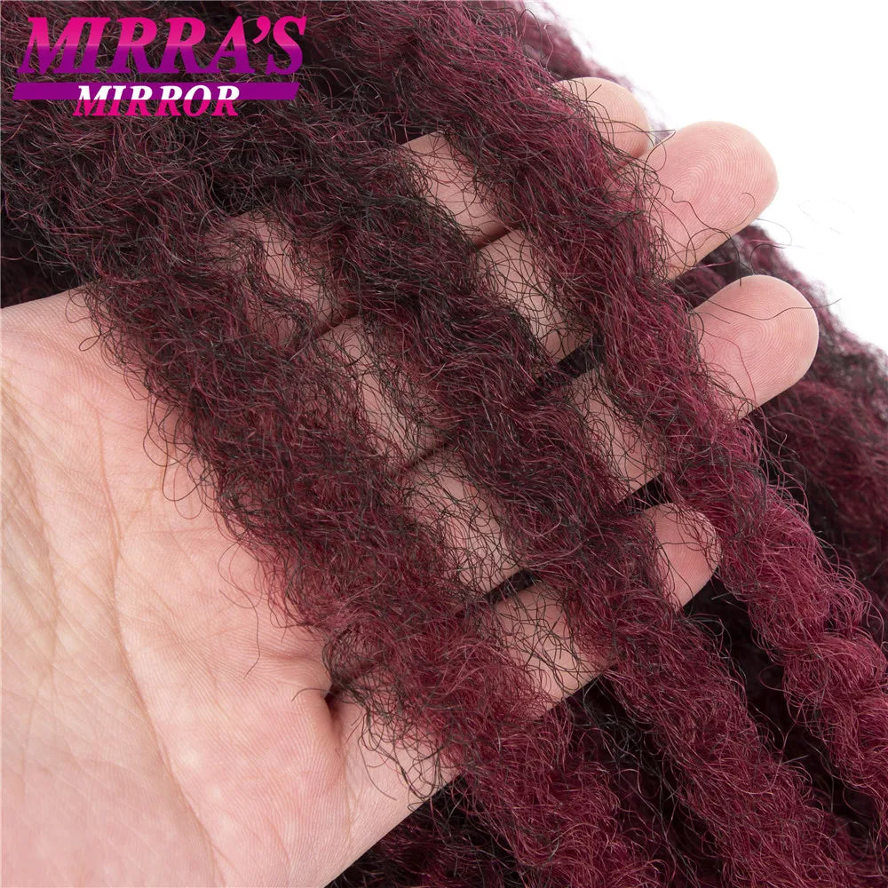 Marley Twist Braiding Hair 18/24 Afro Kinky Curly Faux Locs Crochet Synthetic