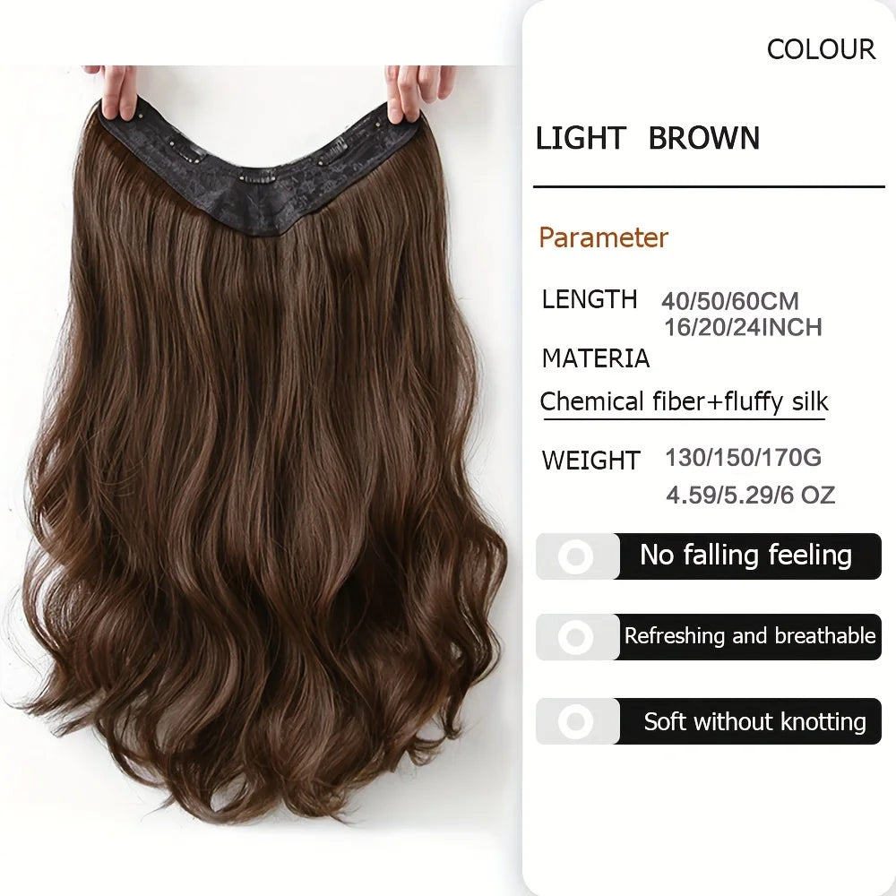 Long Wavy Synthetic U-Shaped Clip-In Hair Extensions, 16, 20 and 24 Inch