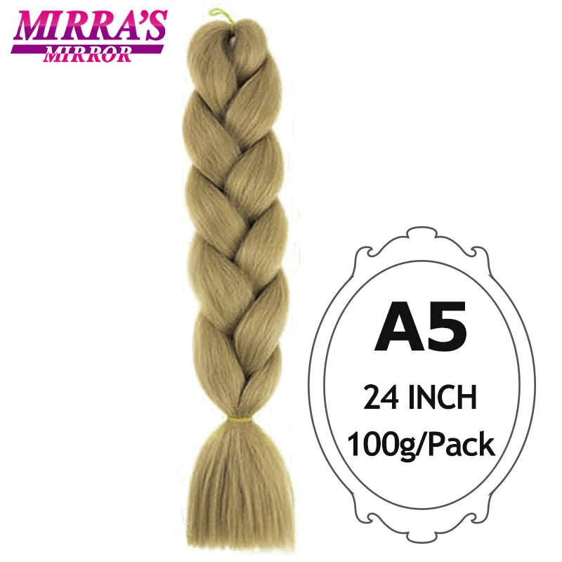 Ombre Jumbo Braiding Hair, Synthetic, 24 Inch, 6-Pack