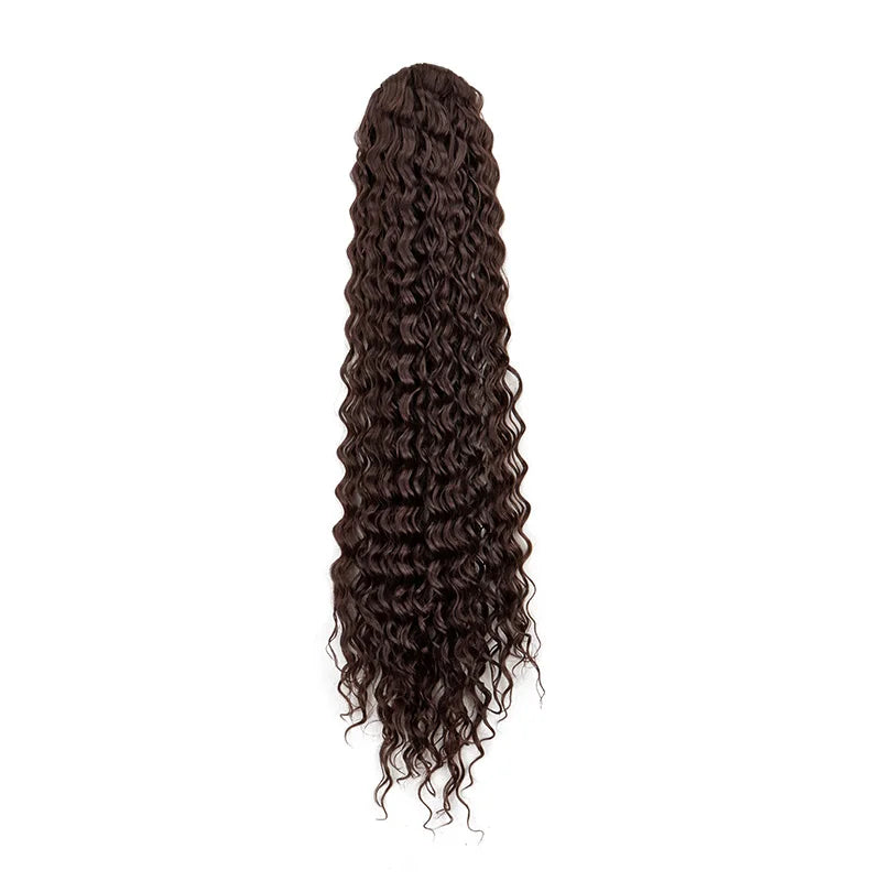 Synthetic Long Water Wave Curly Drawstring Ponytail Hair Extension Fashion Hairpiece Party
