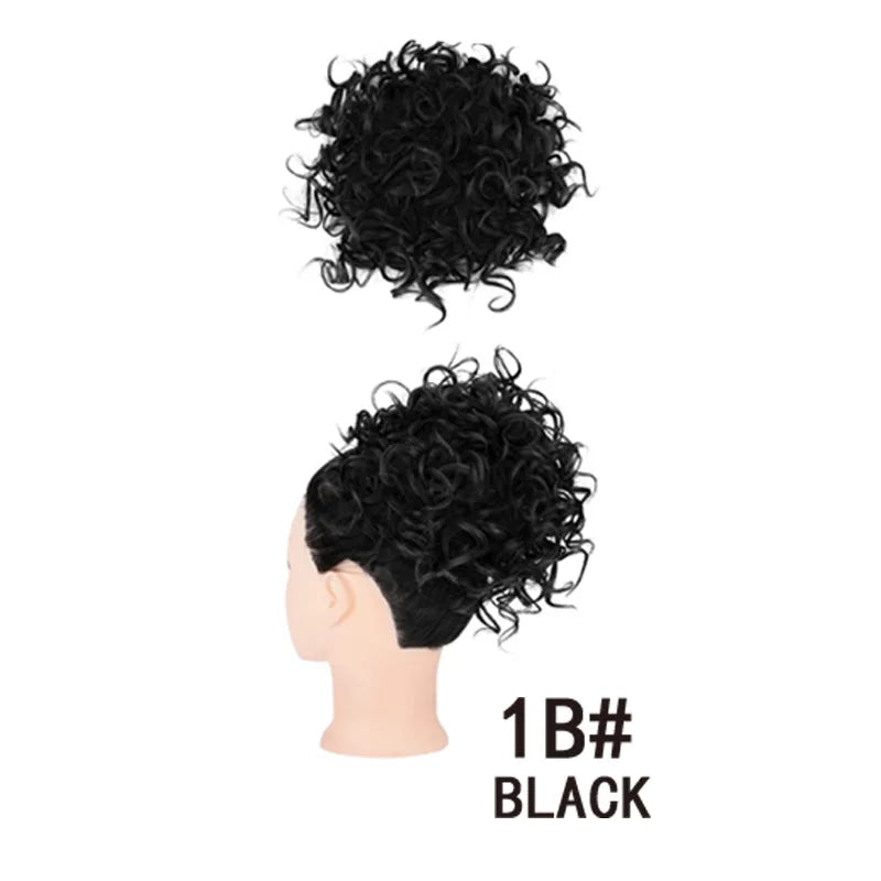 Synthetic Curly Bun Drawstring Ponytail Hair Piece