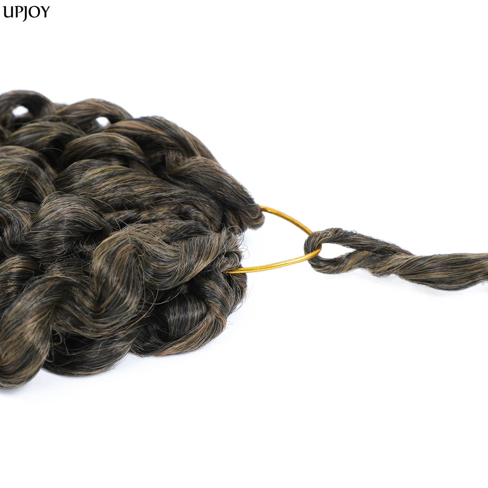 Jamaican Bounce Crochet Hair Jumpy Wand Curl Synthetic Braiding Extensions Ombre Brown