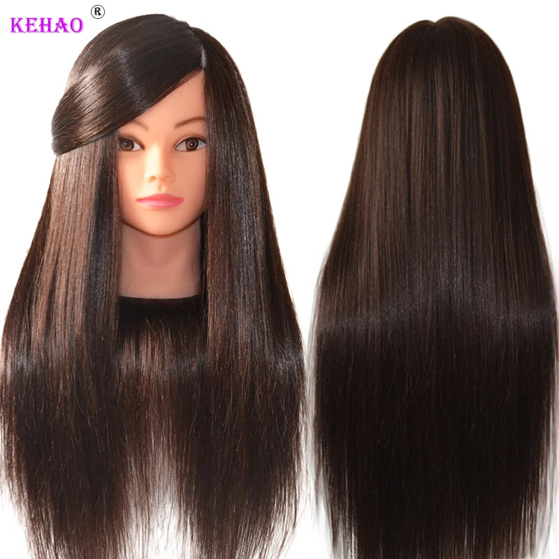 85%Real Hair Doll Head Hairstyle Hairdressing Professional Mannequin Styling To Practice Curl