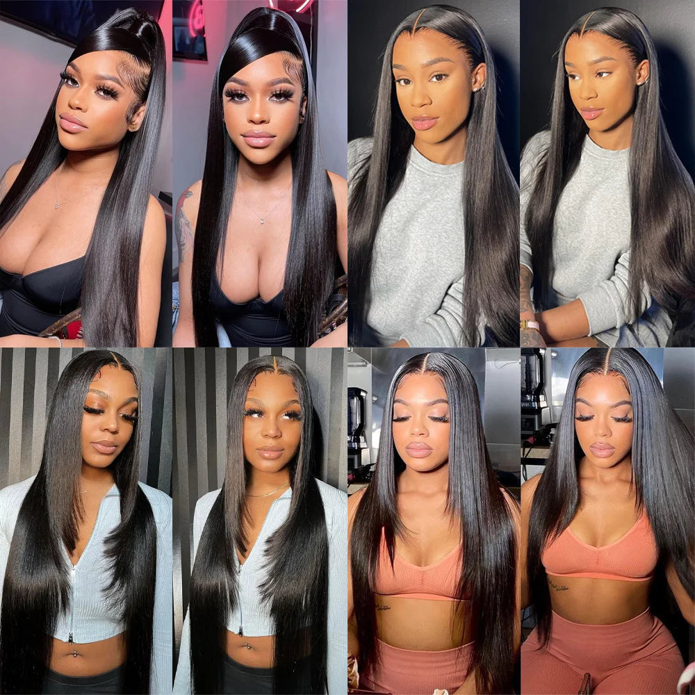 100% Human Hair Bundles Weaves Straight Extensions /Pack Brazilian Deals Raw Fast