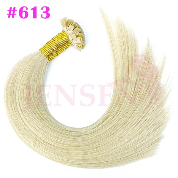 Flat Tip Hair Extensions Remy, 100% Human Keratin Straight Pre Bonded Wigs