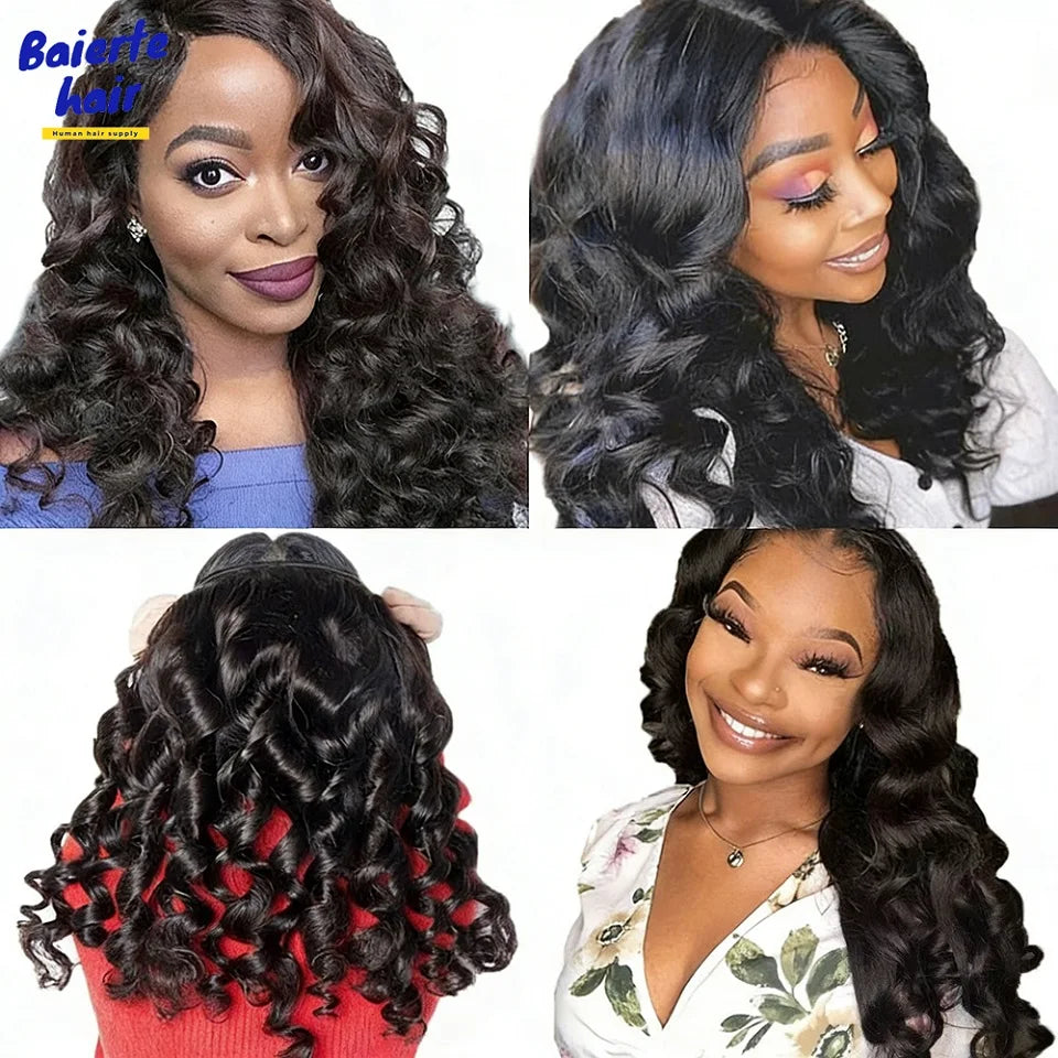 Loose Wave Bundle Human Hair Weave Unprocessed Virgin Wavy Weft Big Spiral