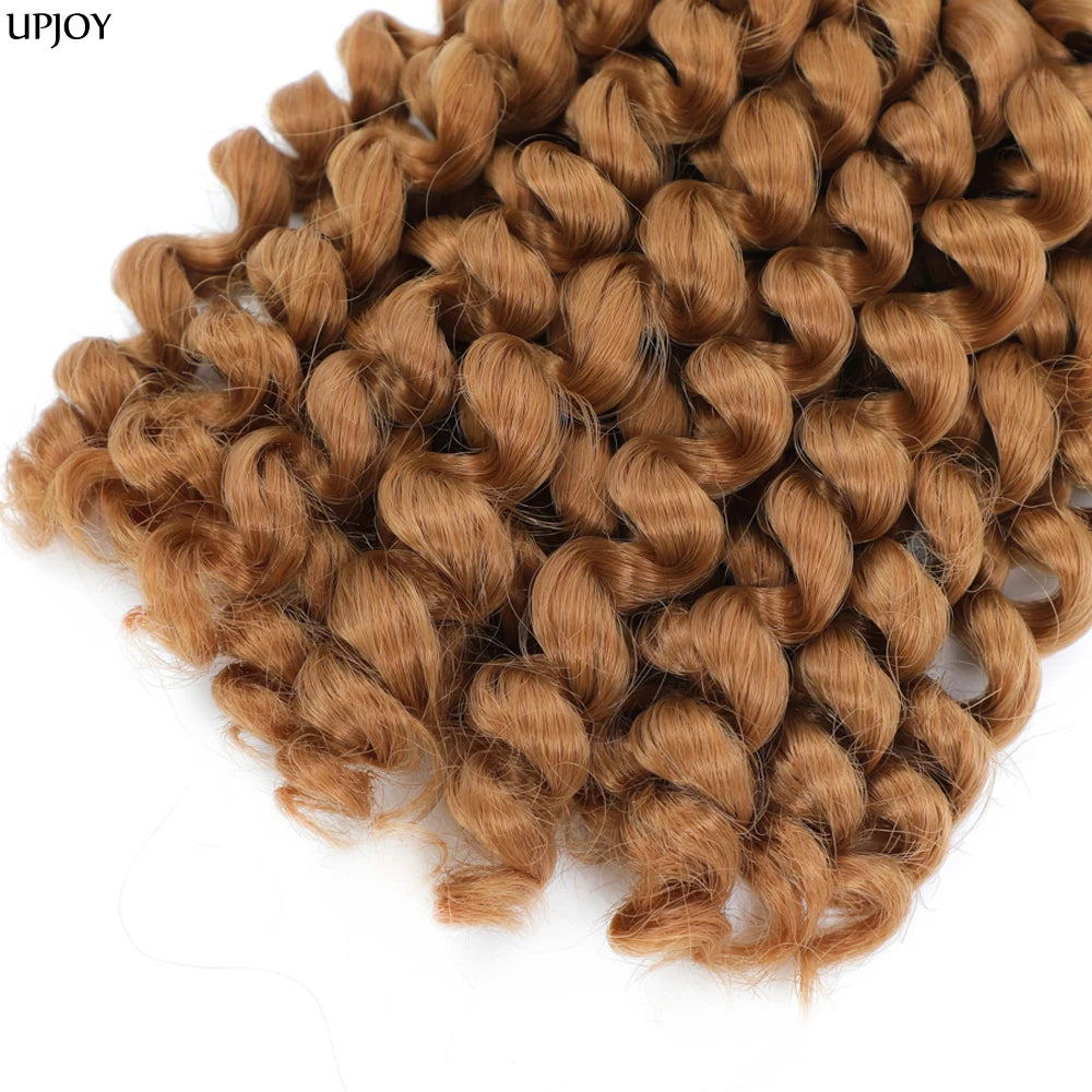 Jamaican Bounce Crochet Hair Jumpy Wand Curl Synthetic Braiding Extensions Ombre Brown