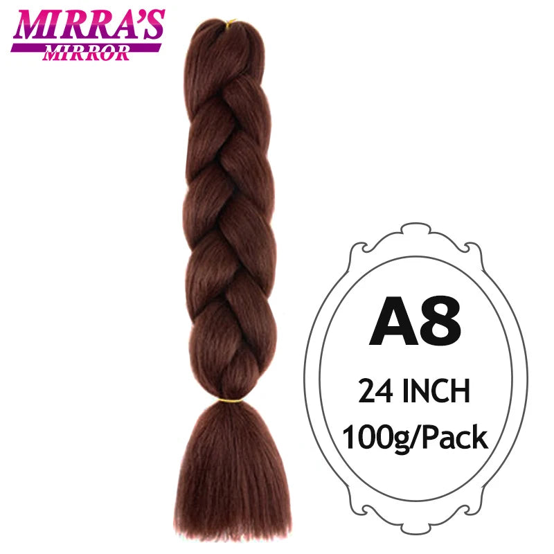 Ombre Jumbo Braiding Hair, Synthetic, 24 Inch, 6-Pack