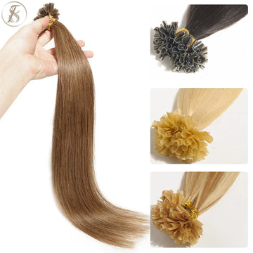 U Tip Hair Extensions 50g Microlink Keratin Fusion Human Capsule Pre Bonded