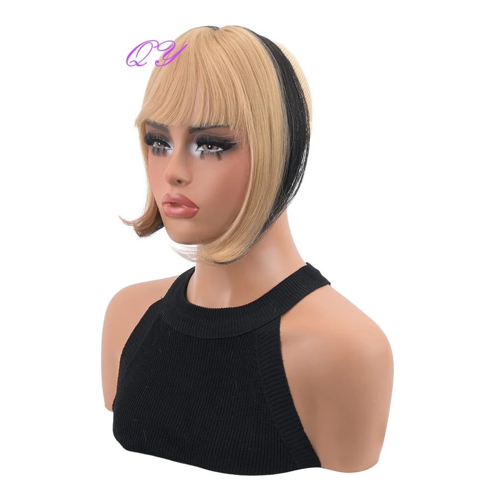Bangs Wig 's Synthetic Gray White Used Daily Or Cosplay Party Hairstyles