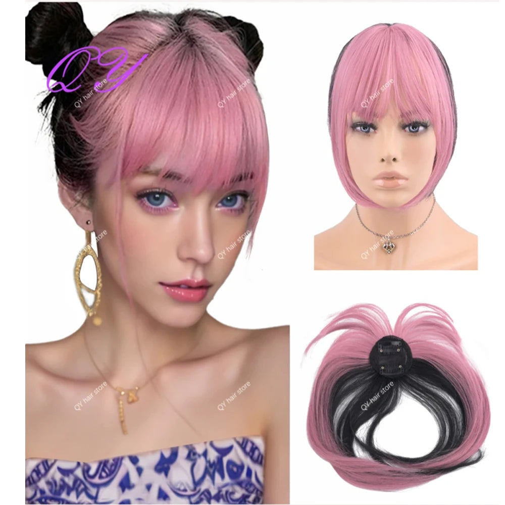Bangs Wig 's Synthetic Gray White Used Daily Or Cosplay Party Hairstyles