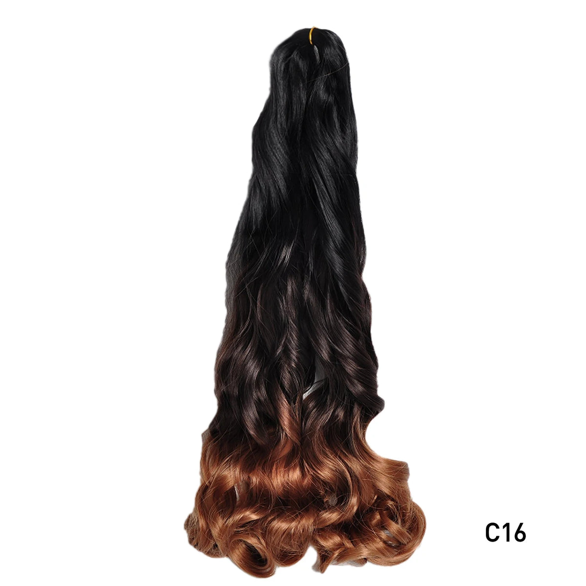 French Curly Braiding Hair 16Inch Synthetic Pre Stretched Loose Wavy Curl Extensions