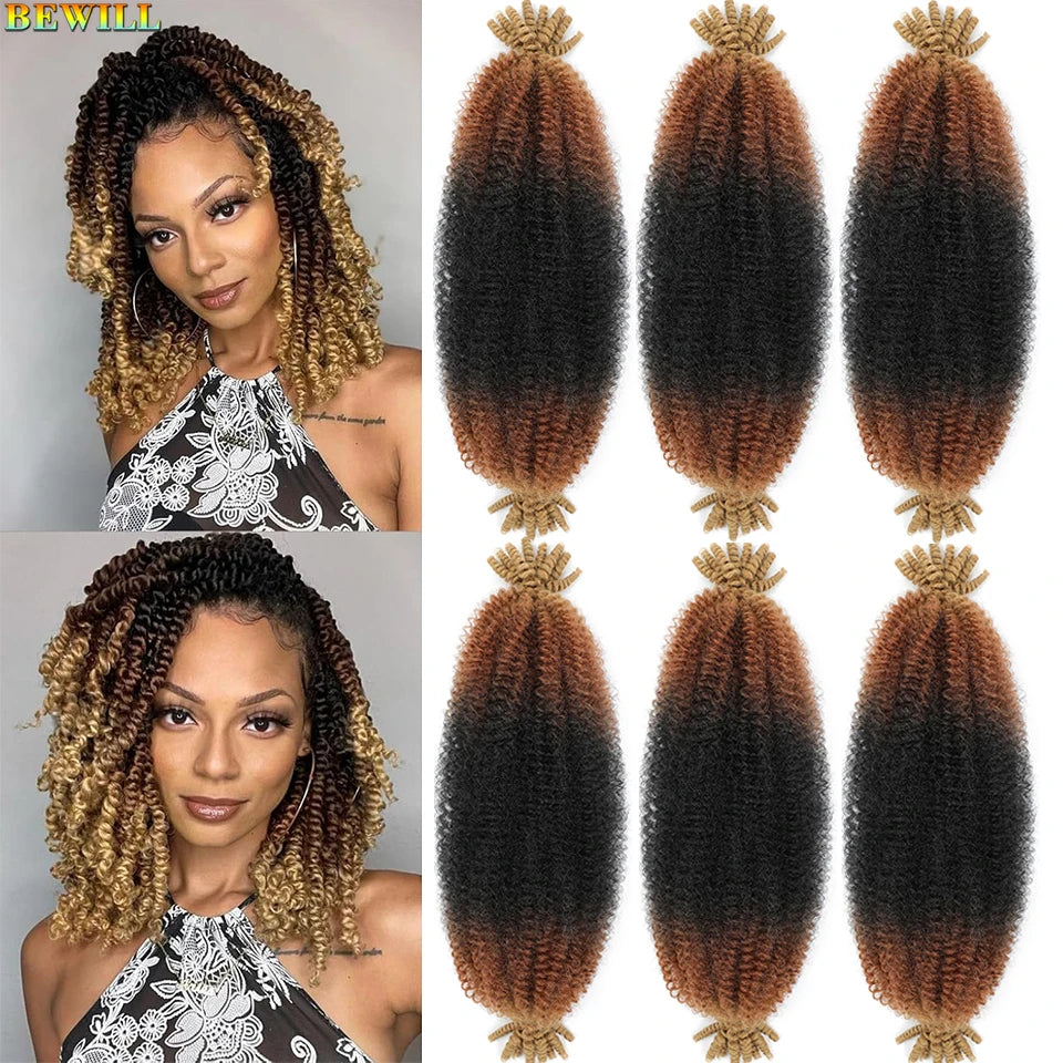 1-8 Packs Afro Twist Springy Marley Braiding Hair Pre-separated Kinkys Bulk Locs