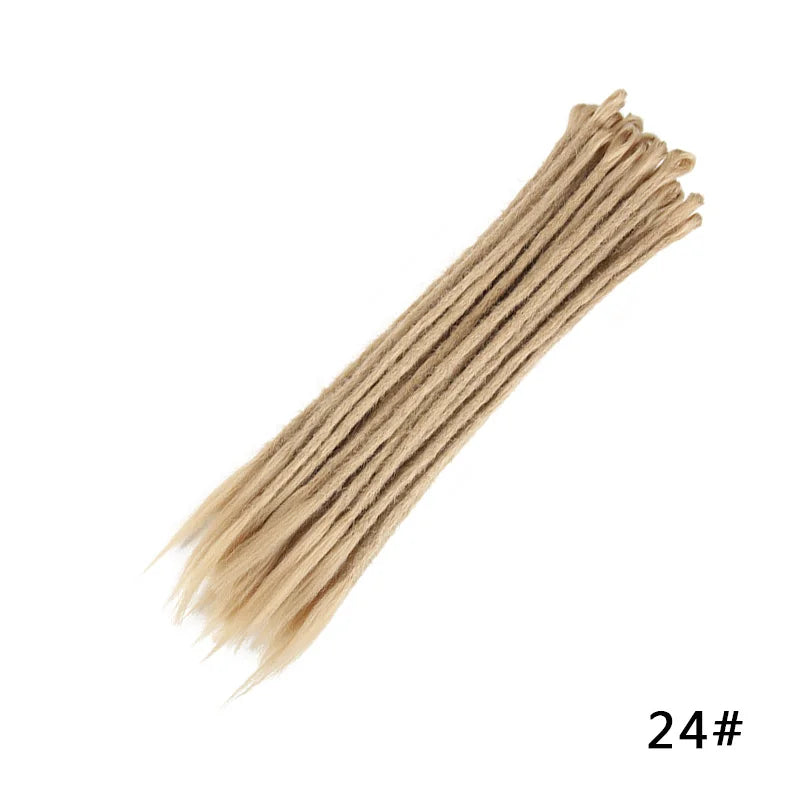 Synthetic 100% Handmade Dreadlocks Extensions Faux Locs Crochet Braid Hair Hip-Hop Style 20 Inch 10 Strands/Pack Blue