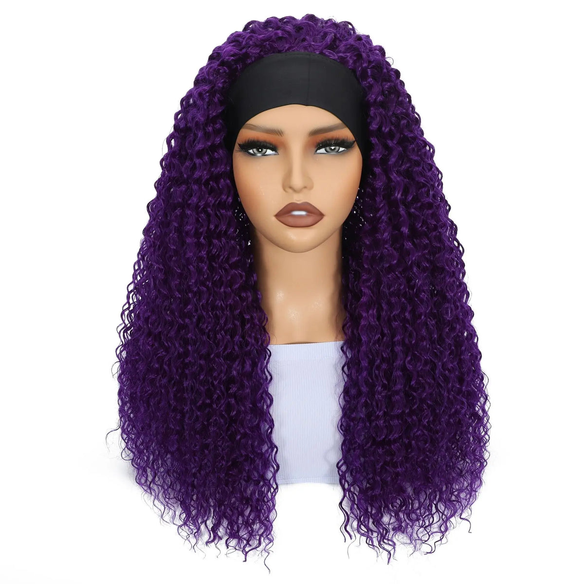 Synthetic Deep Curly Wigs Headband Wig Female Black/613/27/99J Blonde Wig Women Headband Wigs