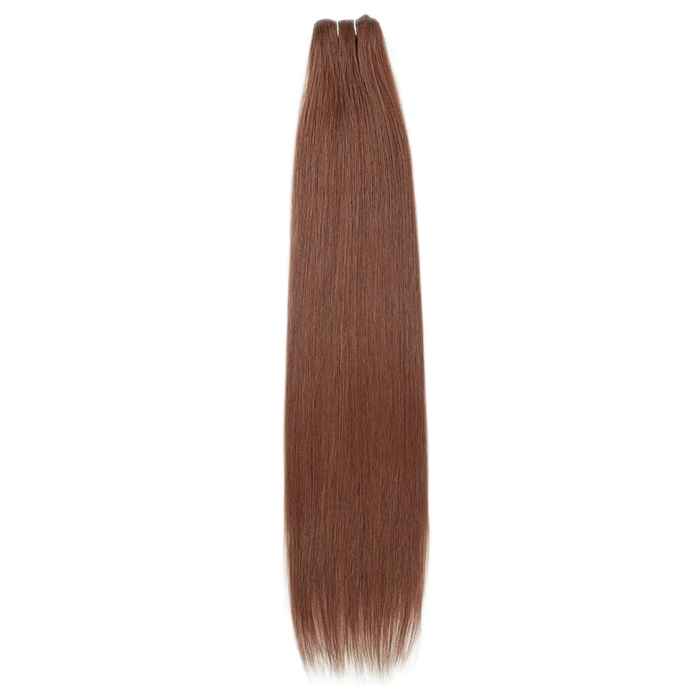 Bone Straight Synthetic Hair Bundles Ombre Blonde Weft Super Long Weave Extensions