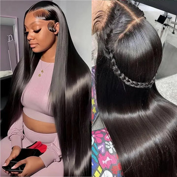 Straight Lace Front Human Hair Wigs, 13x6 HD Glueless