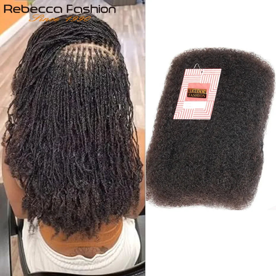 Remy Afro Kinky Curly Bulk Human Hair for Braiding, 50g/pc, Natural Colour, No Weft