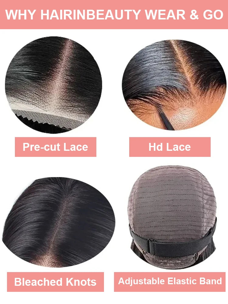 Virgin 13x4 Bone Straight HD Lace Frontal Wig Pre Plucked Transparent Density