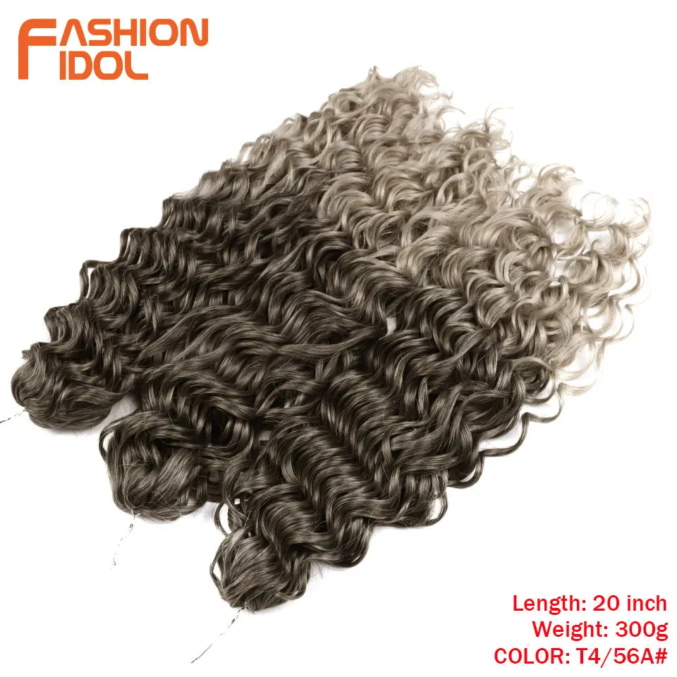 Deep Wavy Twist Synthetic Crochet Braiding Hair, High Temperature Fibre