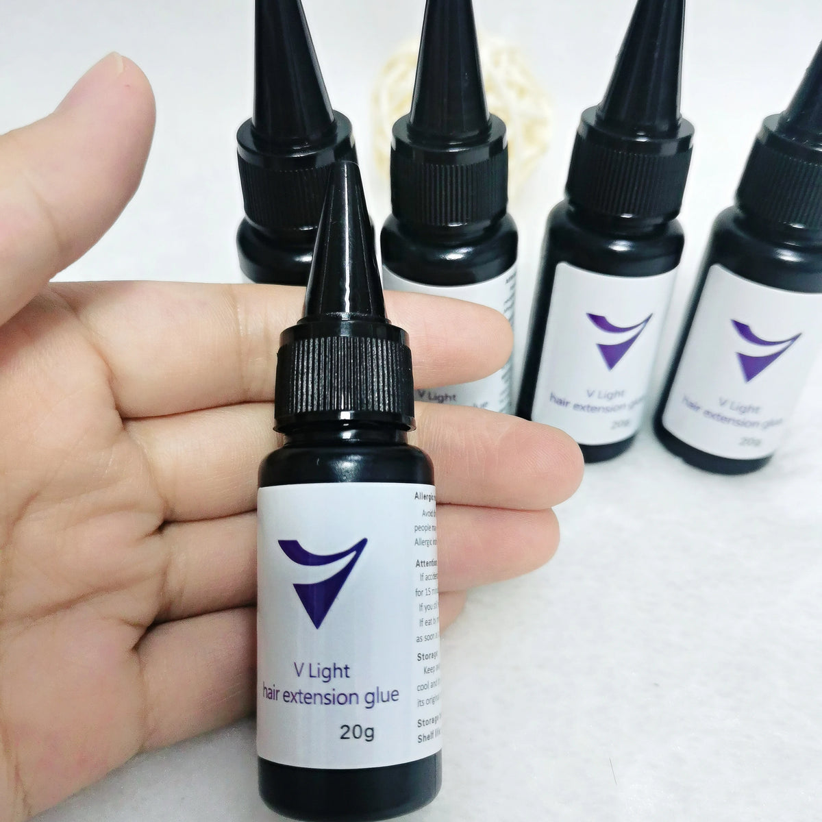 V-Light Hair Extension Glue Set with UV Machine — Traceless Tape Extensions