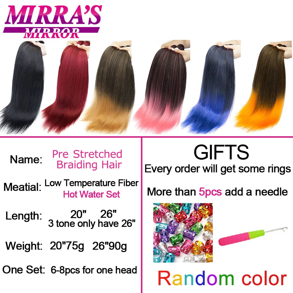 Synthetic Pre Stretched Braiding Hair To Make Senegalese Box Braid Natural Soft