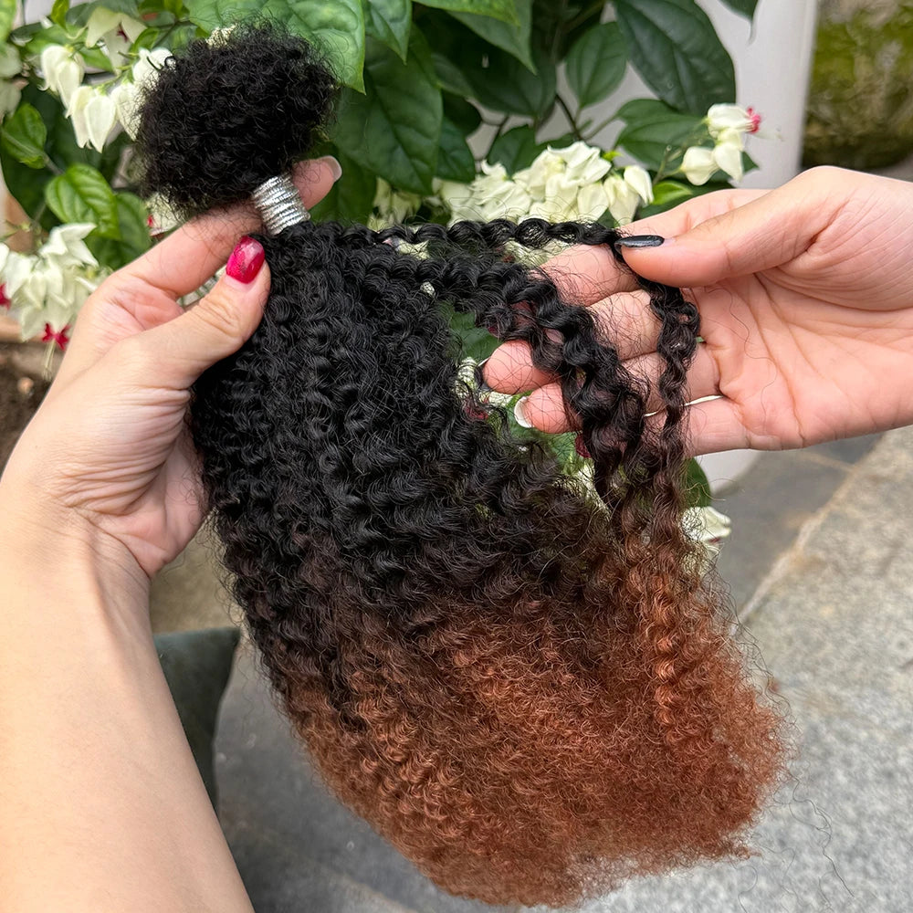 Afro Kinky Bulk Human Hair 30g/pack 16inches, 100% Micro Twist Curly Extensions