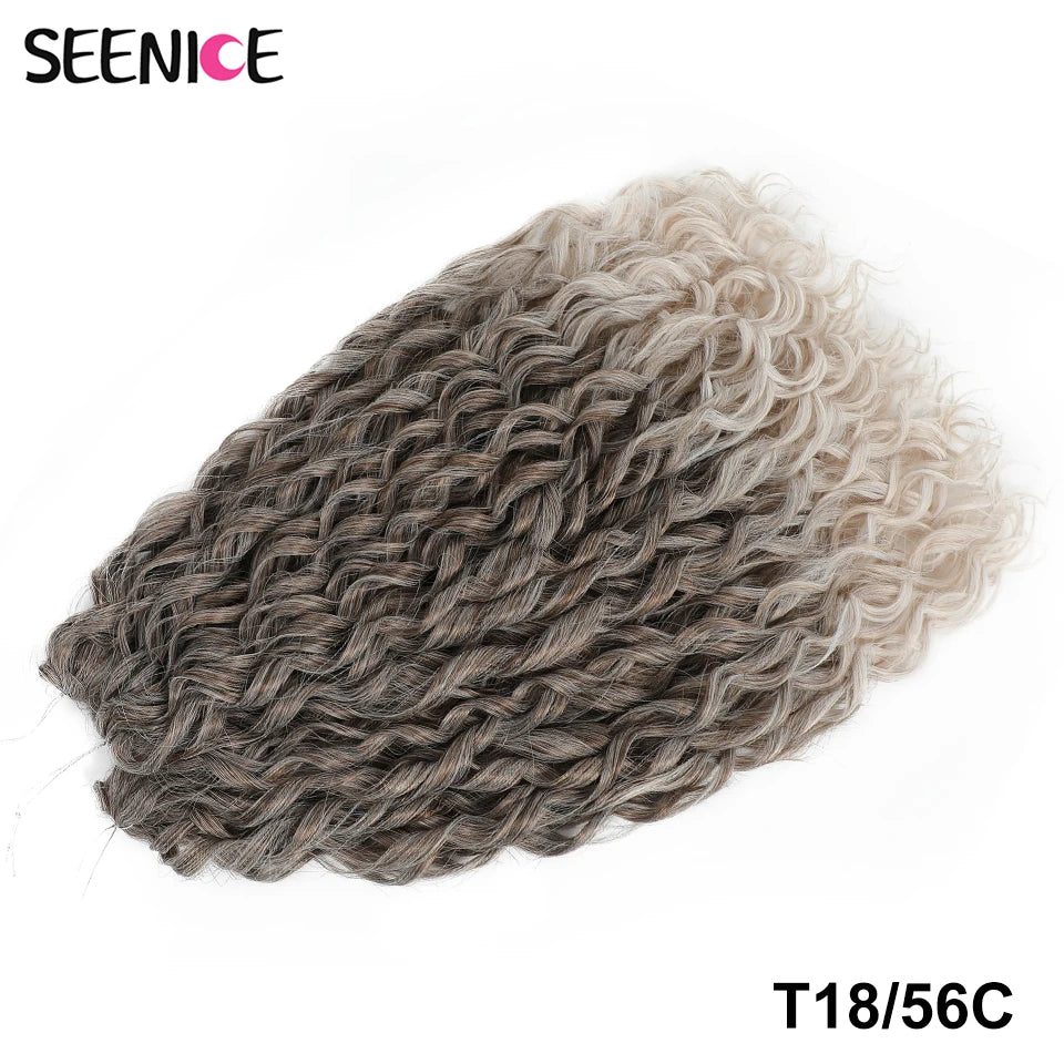 Synthetic Hair Deep Wave Twist Crochet Braid Afro Curl Ombre Blonde Pink