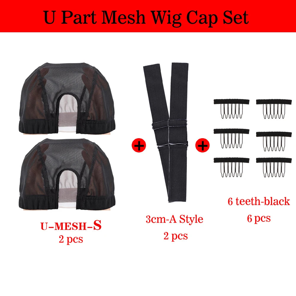 U Part Wig Cap Mono Lace Dome Making 3Cm Knit Band& 6Teeth