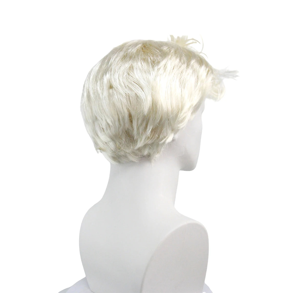 Platinum Blonde Spiky Wig – Short Synthetic Hair, Messy Textured Style for Anime, Punk, Rock & Cosplay Character Looks