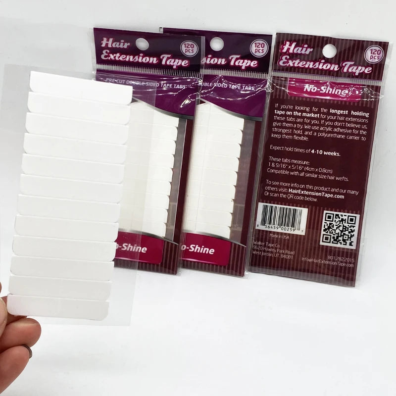 Tabs/lots Sheets 0.8cm*4cm No Shine White Adhesive Tape Waterproof Hair Extension