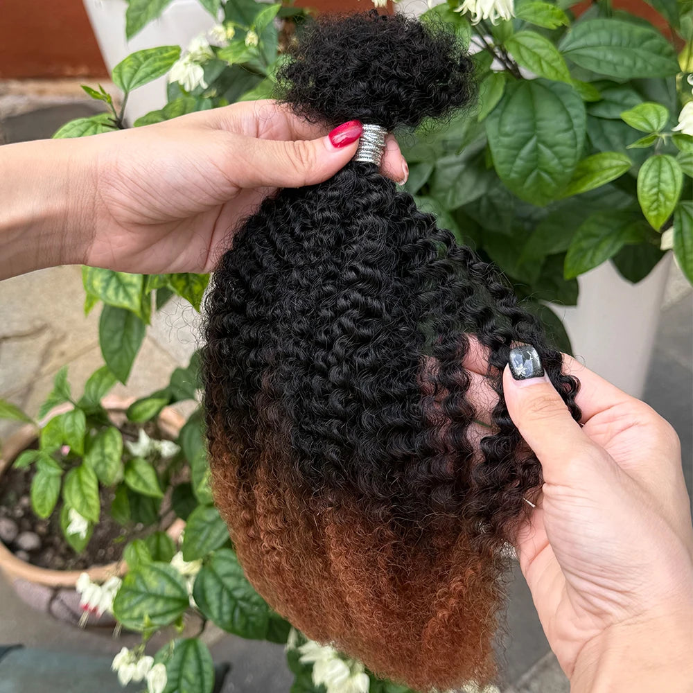 Afro Kinky Bulk Human Hair 30g/pack 16inches, 100% Micro Twist Curly Extensions