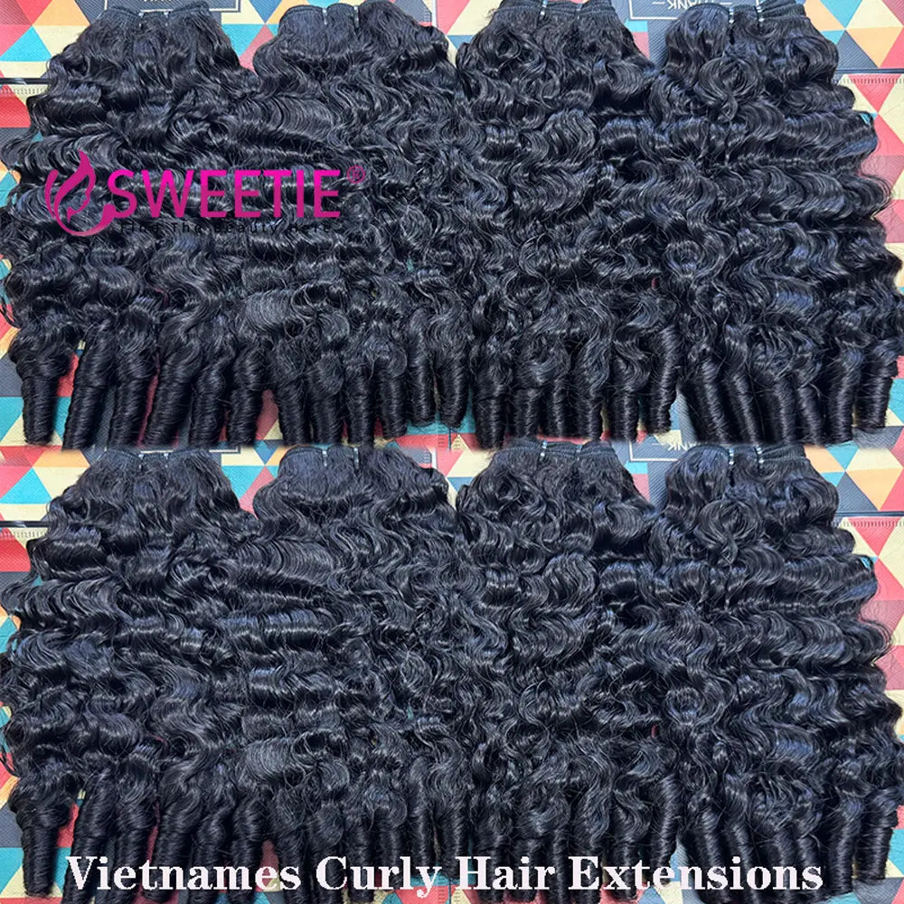 Burmese Pix Curls Human Hair Bundles, 12A Vietnamese Raw Virgin Ocean Spiral Curly Weave
