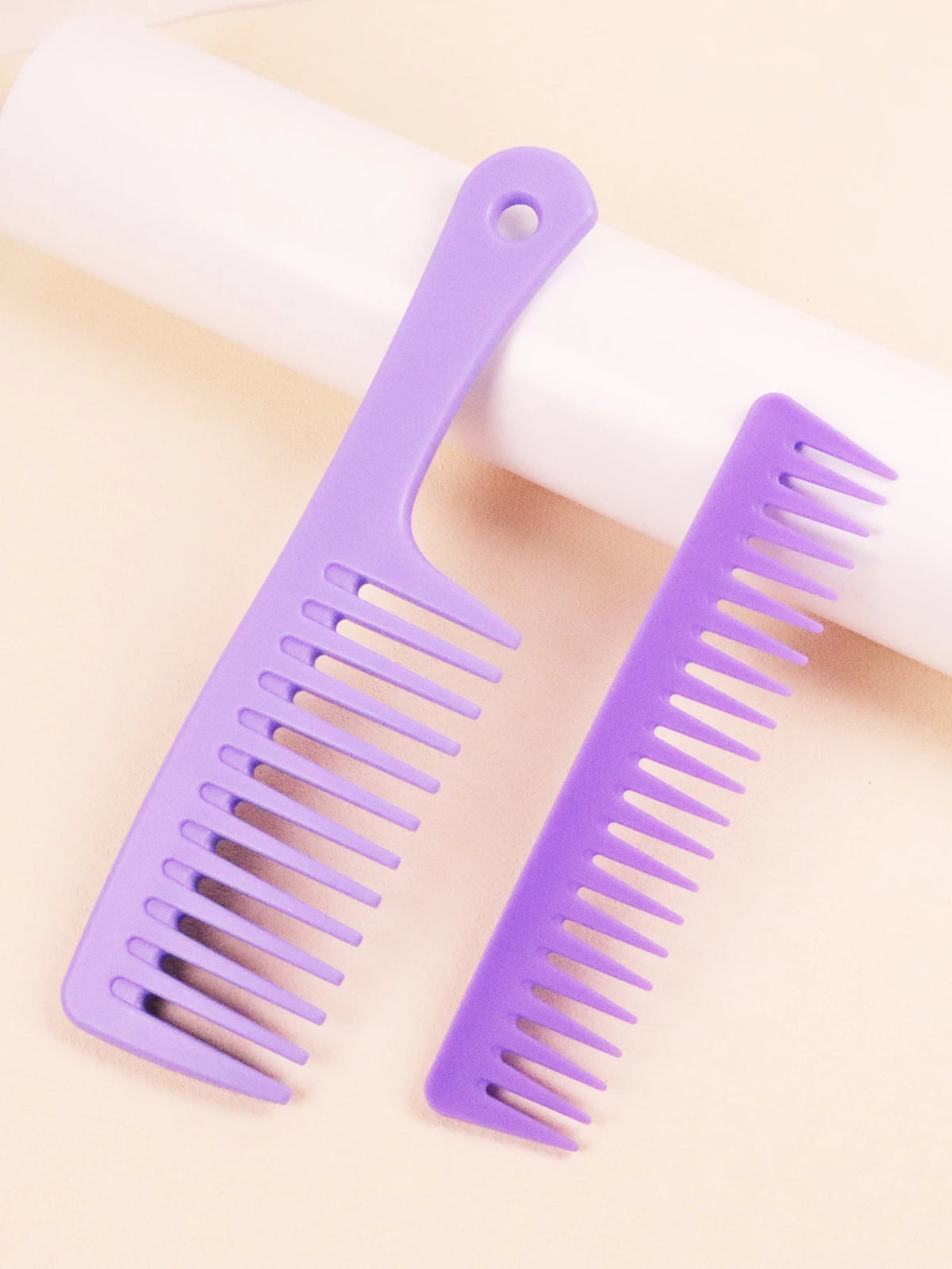 Wide Toothed Comb With and Without Handle, Used for Daily Hair Care, Durable ABS Plastic