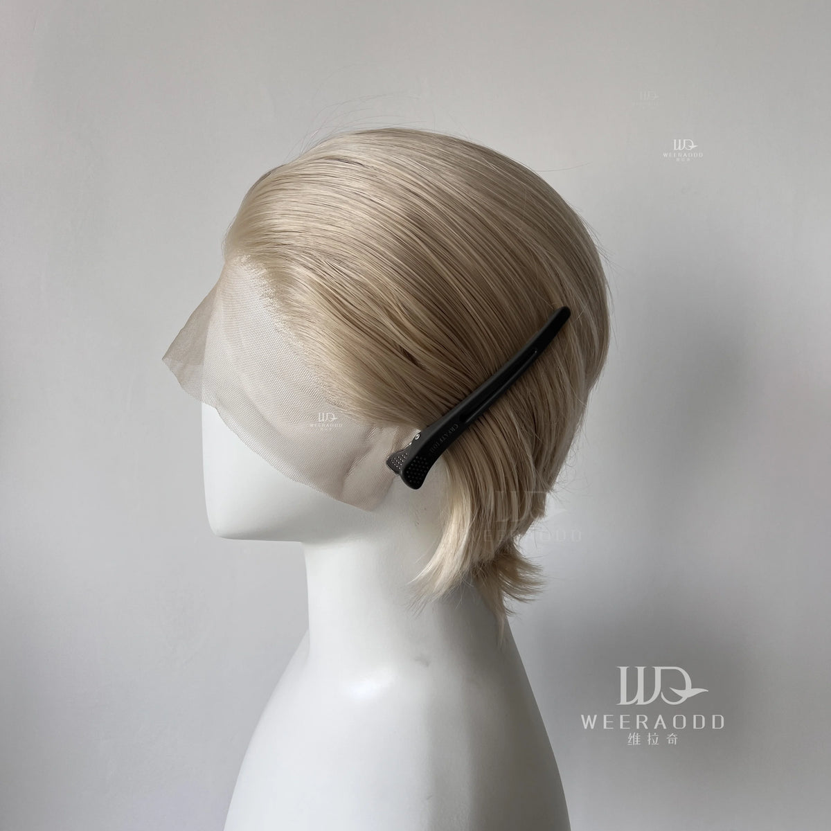 Blonde Lace Front Wigs Short Bob Cut Synthetic Hair, 13x4 Part Natural