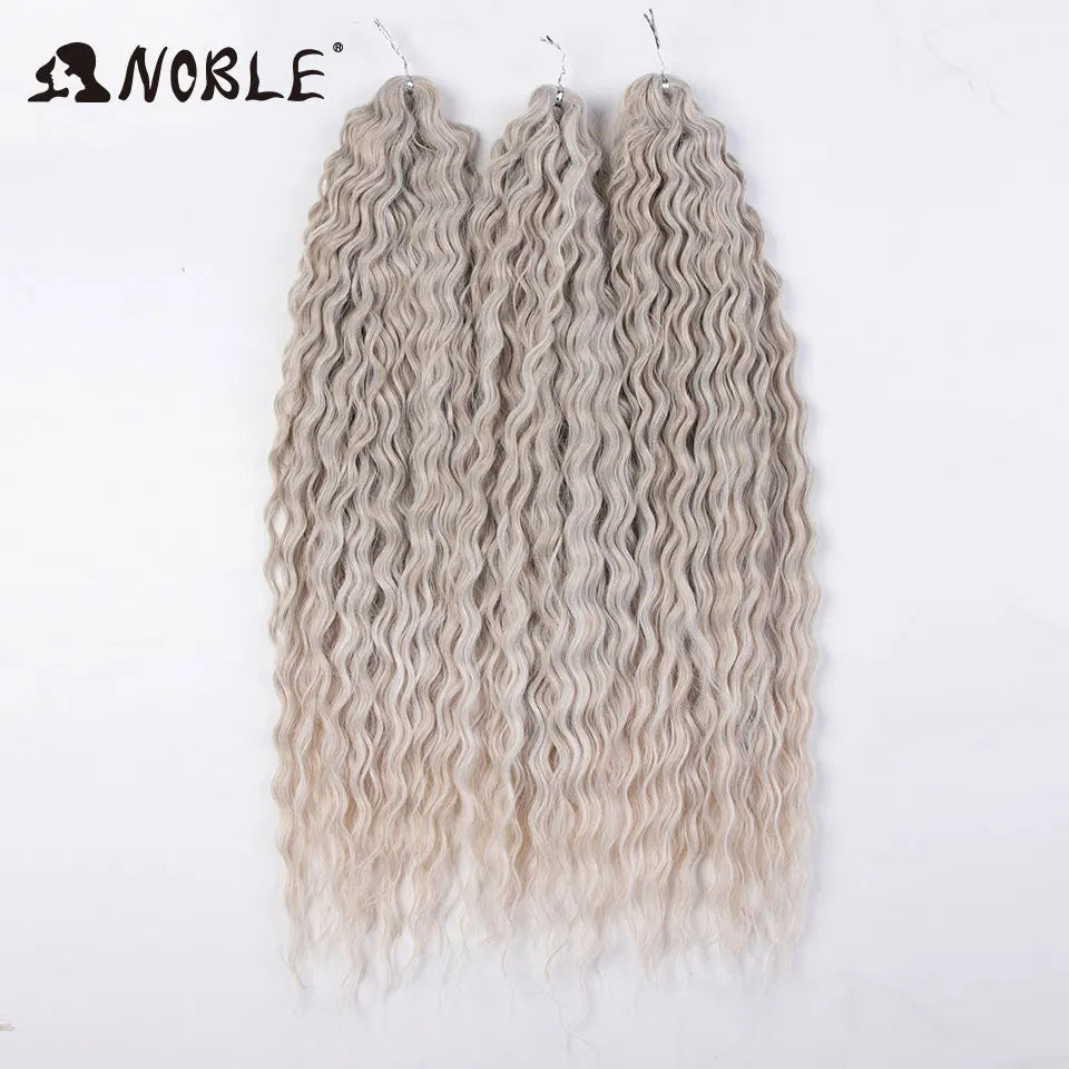 Synthetic Twist Crochet Curly Hair Water Wave Braid Ombre Blonde Brown Deep