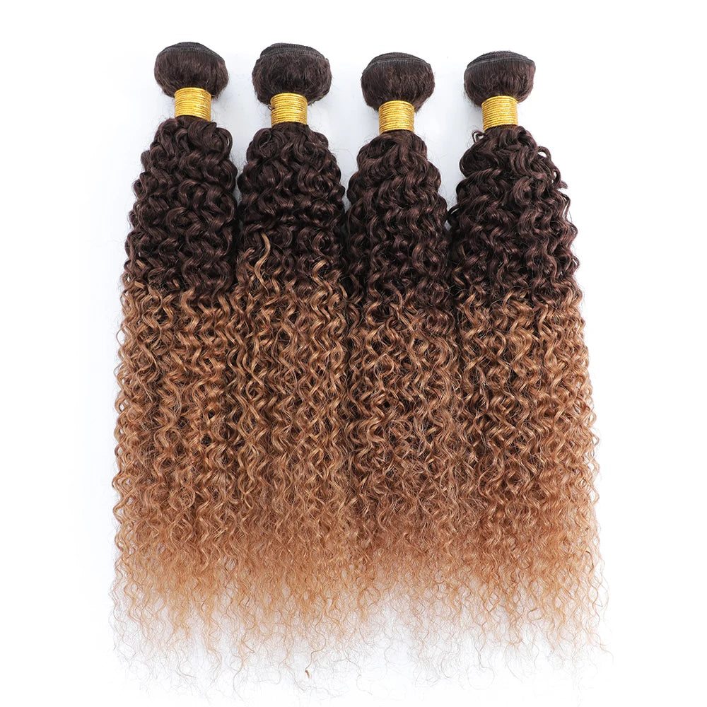 12A Kinky Curly Hair Bundles 1/3/ Jerry Human Burmese Extensions, 100% Unprocessed